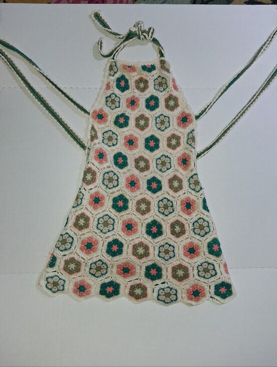 Show Me Your MuMu Dresses & Skirts - Show Me Your MuMu Crochet Halter Dress in Cream, Teal & Coral Size Medium